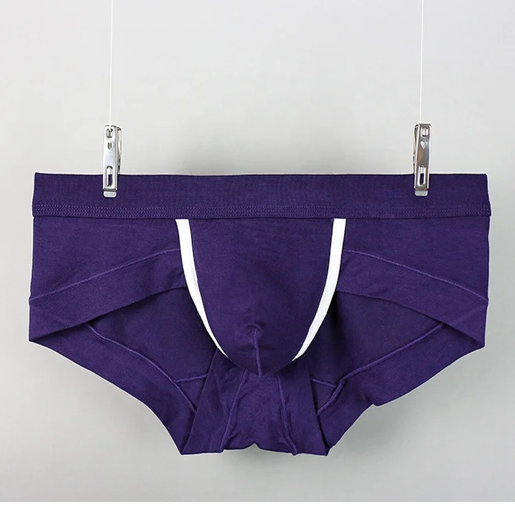 New Design Plus Size Low Waist Breathable Bulge Pouch Underwear Multi Colors Sexy Men Modal Briefs