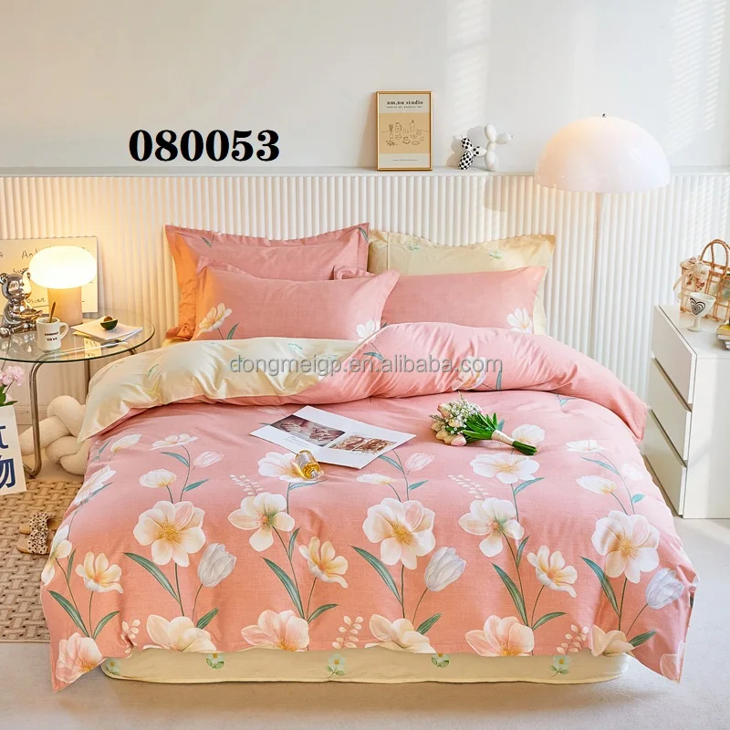 good quality home textile 100% Cotton Duvet Cover Home 4 Pieces Bed Sheet Set bed sheets set home textile