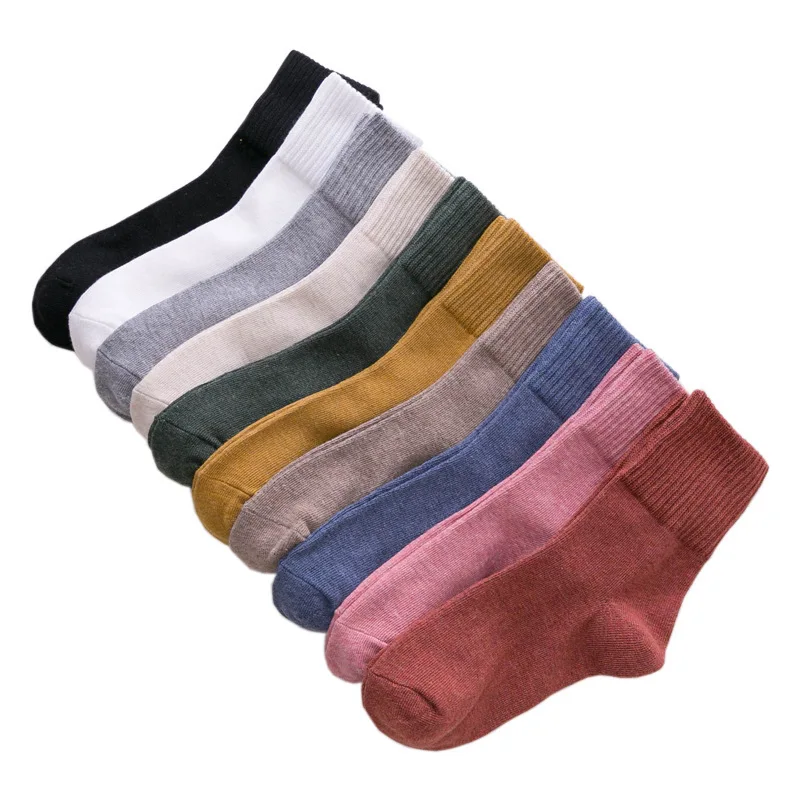 New Products Wholesale Novelty Women Socks All-match Threaded custom logo cotton womens socks