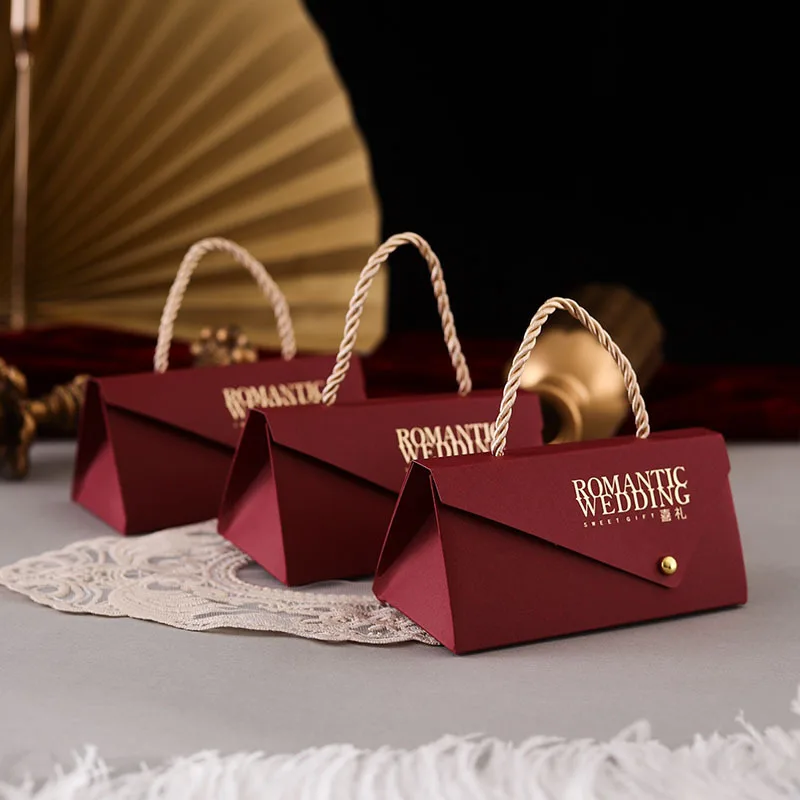 Custom Luxury Design Guests Reception Wedding Portable Favor Candy Boxes for Sweet