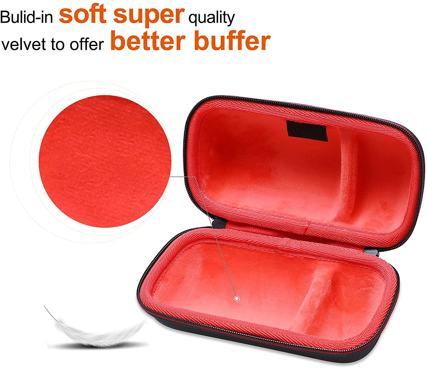 Hot Sale Travel Case For Wireless Speaker Audio Speaker Carry Case Red Portable Speaker EVA Case