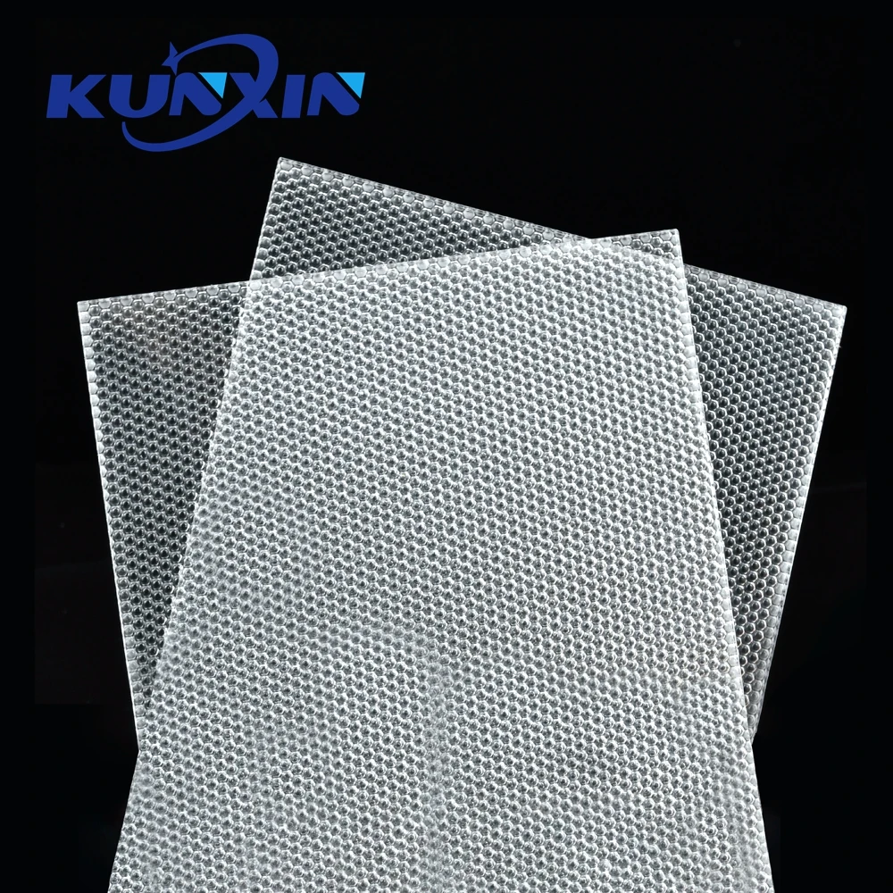 Kunxin Cuttable 1220x2440 1.5mm 2mm Translucent UGR Diffuser Honeycomb Acrylic Led Sheet