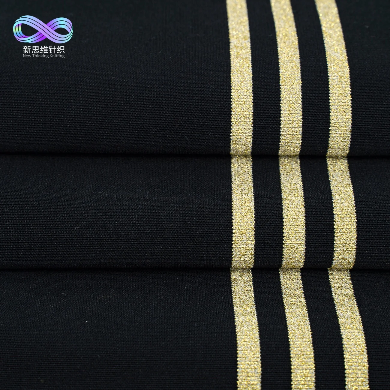 
Factory-Direct rib knit fabric for casual custom with reflective yarn 