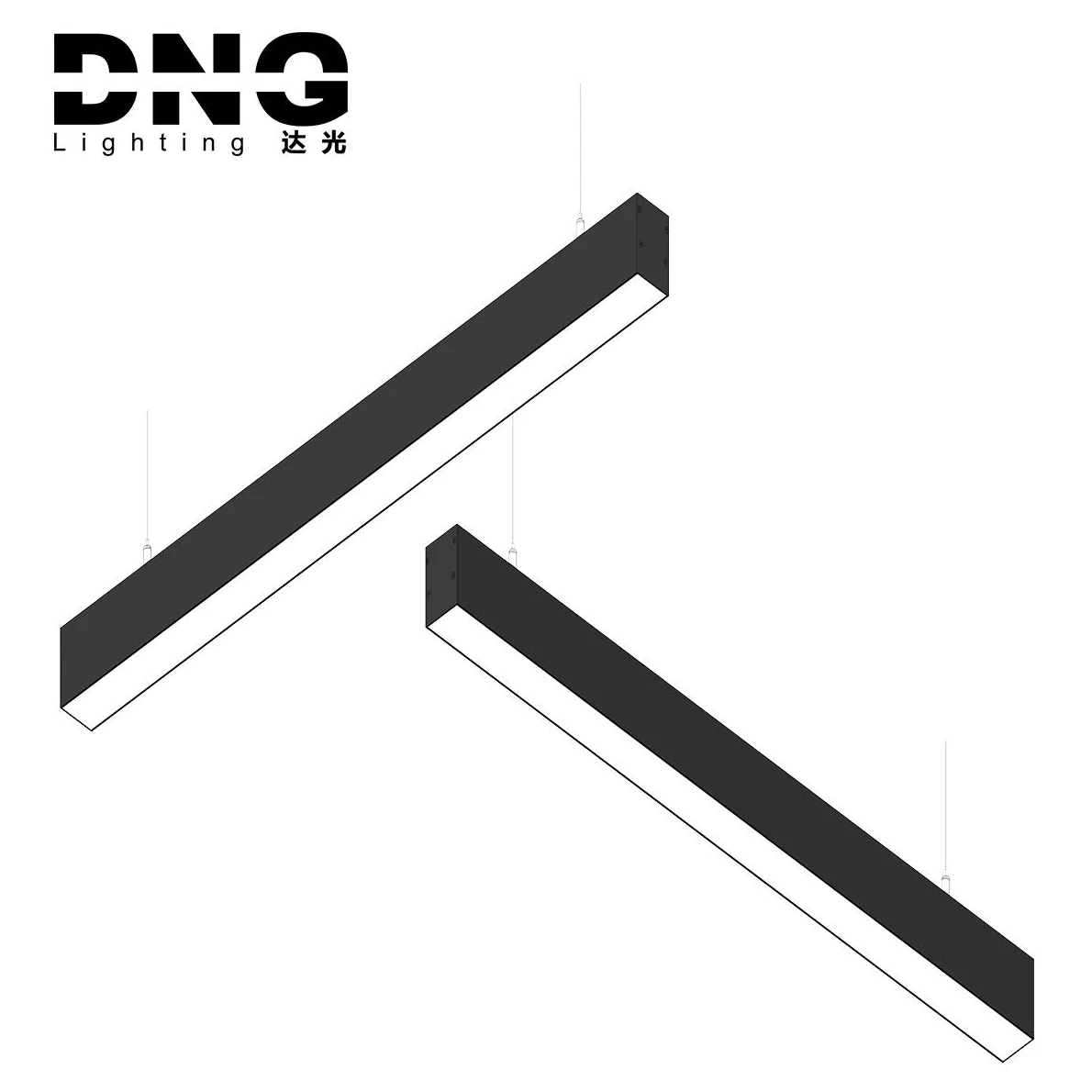 DNG Factory Supermarket School Office Shop 25W 45W 1200mm Explosion Proof Wholesale Ceiling Hanging Linear Led Light