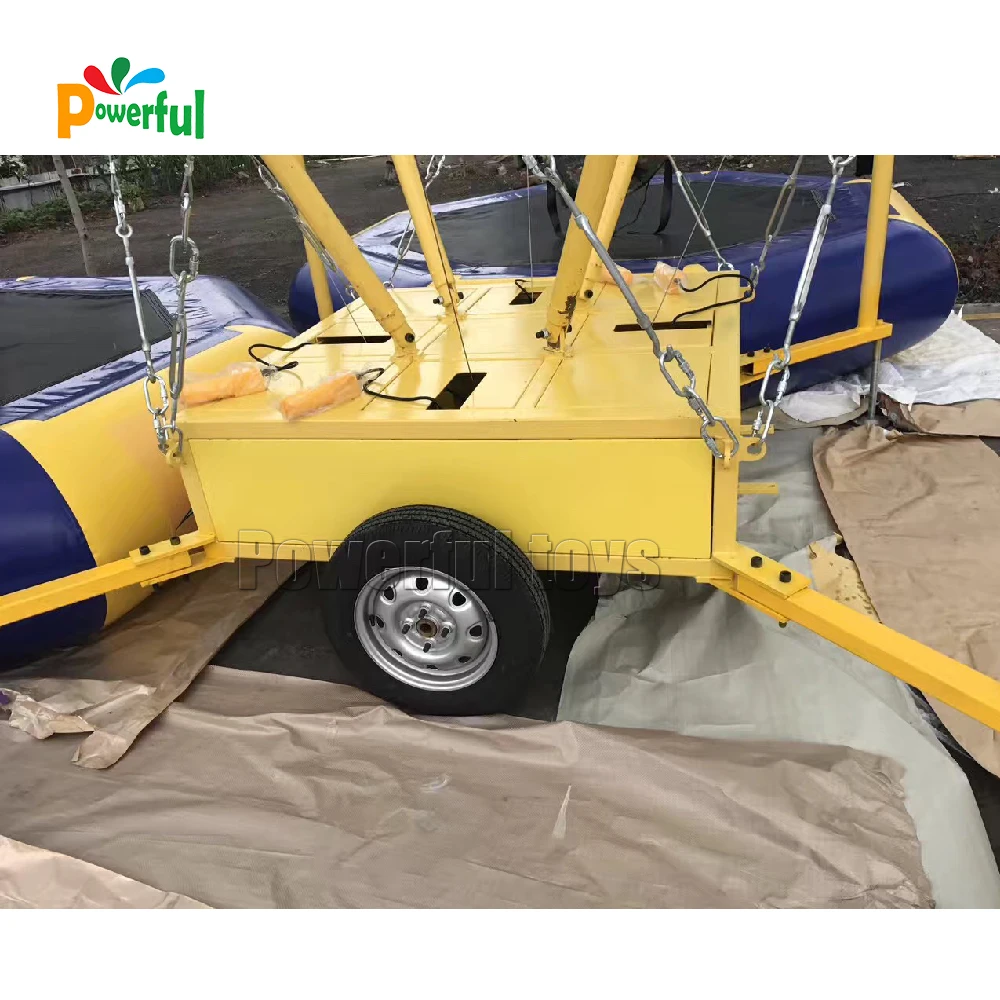 Inflatable bungee jumping trampoline amusement park equipment for sale