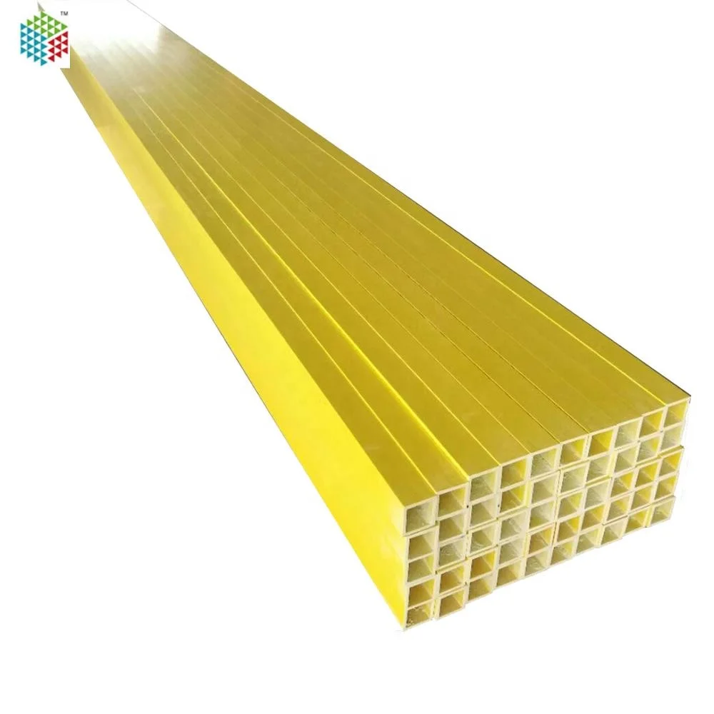 Handrail Top GRP 50mm Square Tube FRP Hollow Tube,Fiberglass Rectangular Tube Pipe