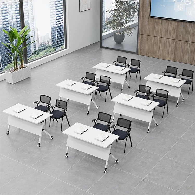 Customize School Conference Room Meeting Table Folding Training Table On Wheels