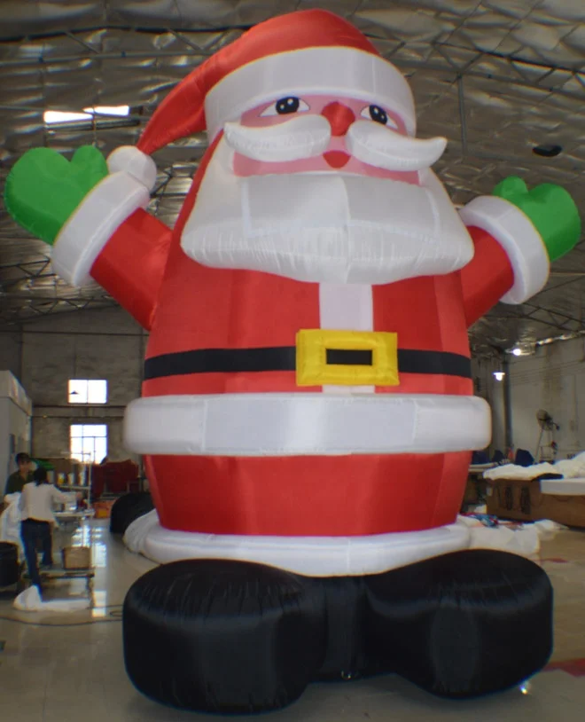 Надувной Санта-Клаус, уличное украшение для празднования Рождества, гигант, 4-7 мгн