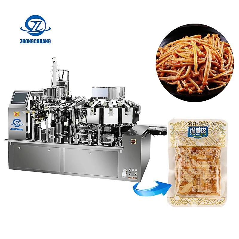 High Quality Continuous Cabinet Type Preservation Sealer Dry Food Egg Small Fish Vegetable Automatic Vacuum Packing Machine