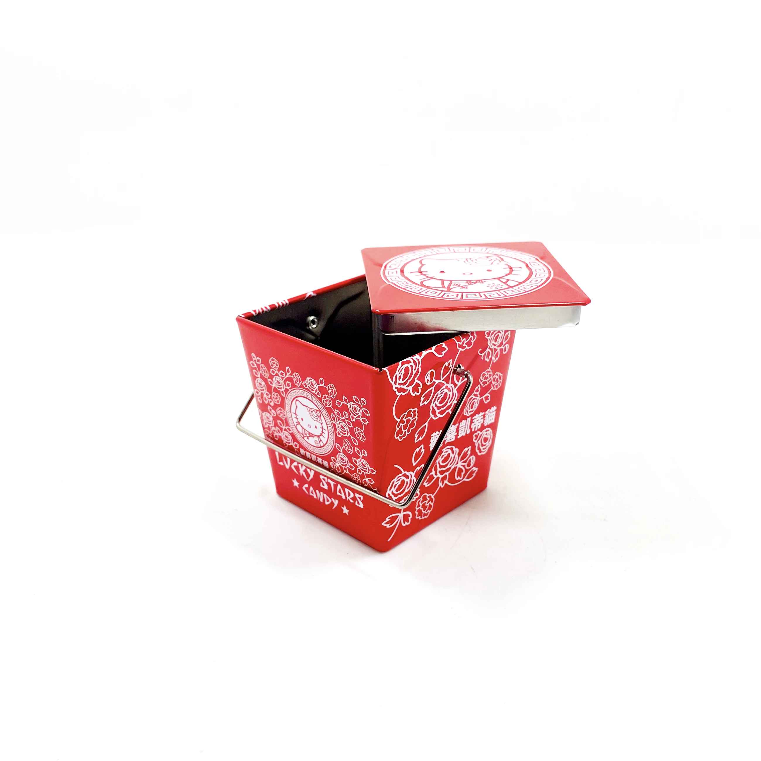 Custom small size cute empty tin box storage tin can candy chocolate packaging can