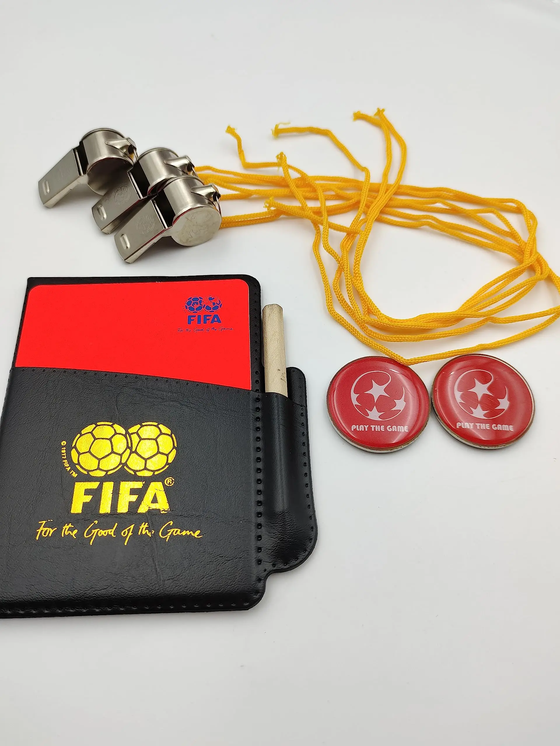 game coach football referee equipment referee red and yellow cards soccer electronic referee flag set