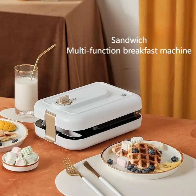Smart Timing Detachable Waffle Maker Cheese Portable Breakfast Maker Toaster Electric Mini Sandwich Maker
