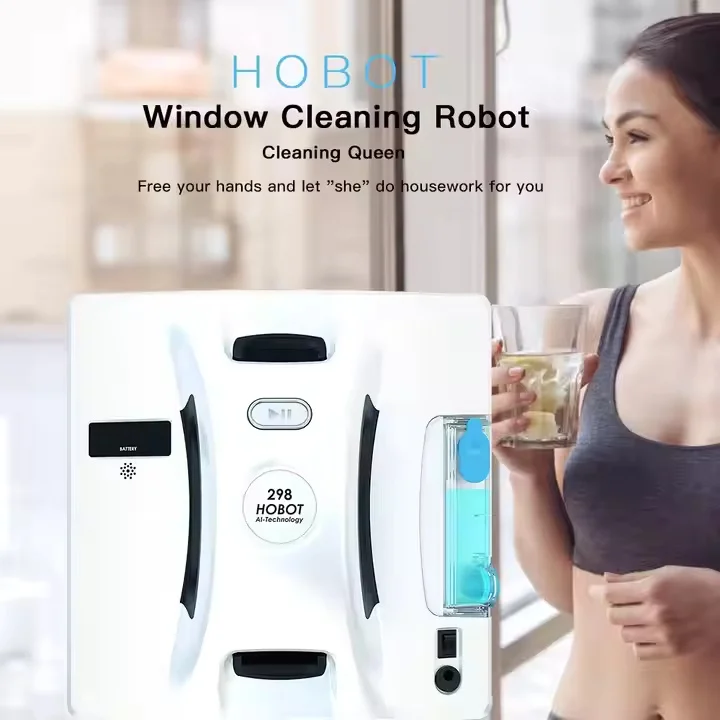 HOBOT 298 Smart Home Robot Vacuum Cleaner APP WiFi Remote Control Ultrasonic Water Spray Automatic Window Electric Household