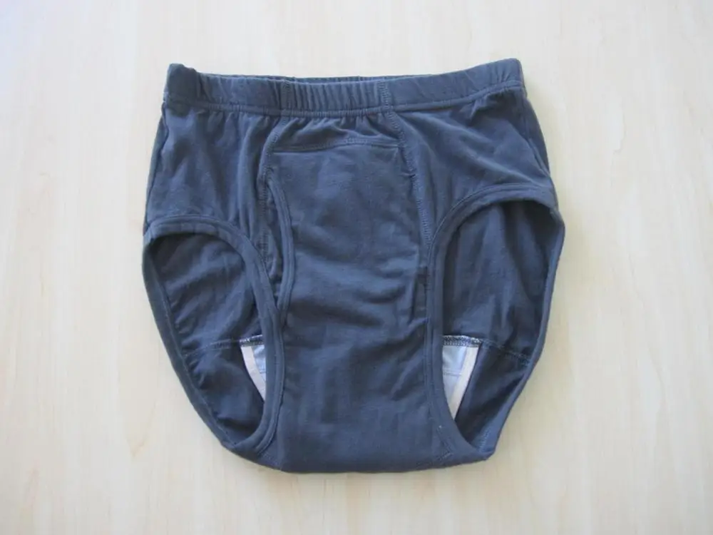 Mens incontinence underwear boxer brief type with moisture pad