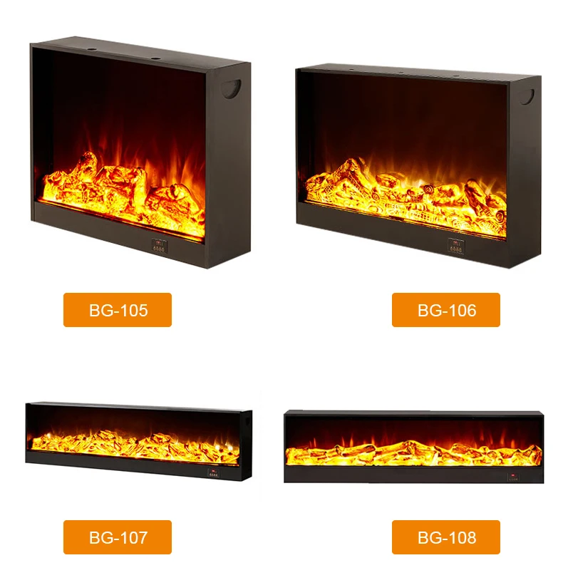Living Room Decorating Warming Fireplace Wooden Mantel W148cm Electric Insert Firebox LED Optical Artificial Emulational Flame L