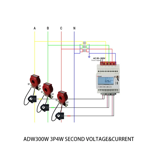 Acrel ADW300W IoT Умный трехфазный беспроводной счетчик электроэнергии