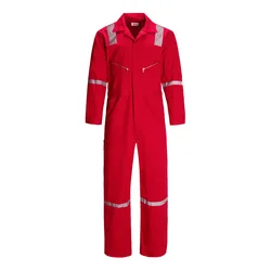 Wholesale Workwear Flame Retardant Clothing Flight Suit FR Fire Retardant Safety Frc Nomex Pilot Coveralls with Reflector