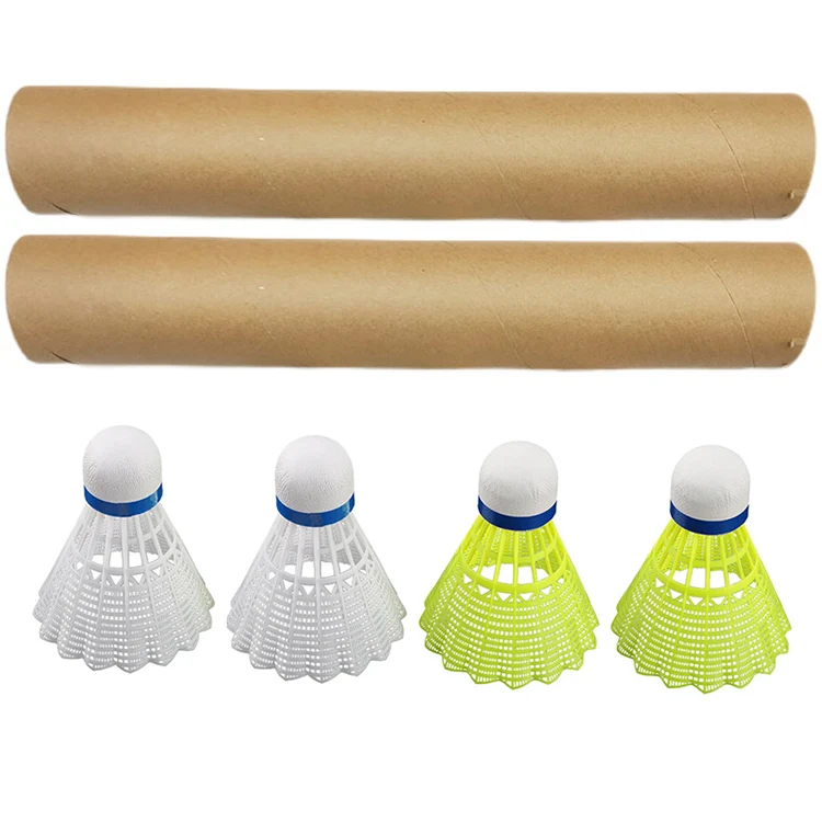 Plastic durable stable shuttlecocks manufacturer shuttle white yellow 12 nylon badminton shuttlecock