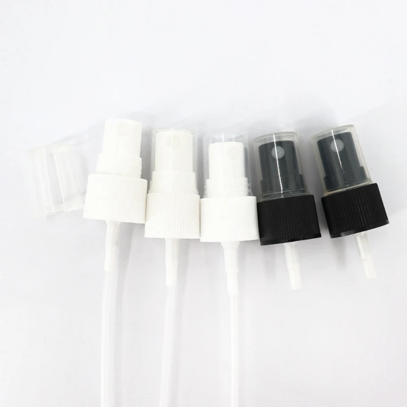 In Stock Black White DIN 18mm 20mm PET Bottle Pump Spray Head Neck Size 18/20 410 Plastic Packaging Bottle Spray Pump Cap