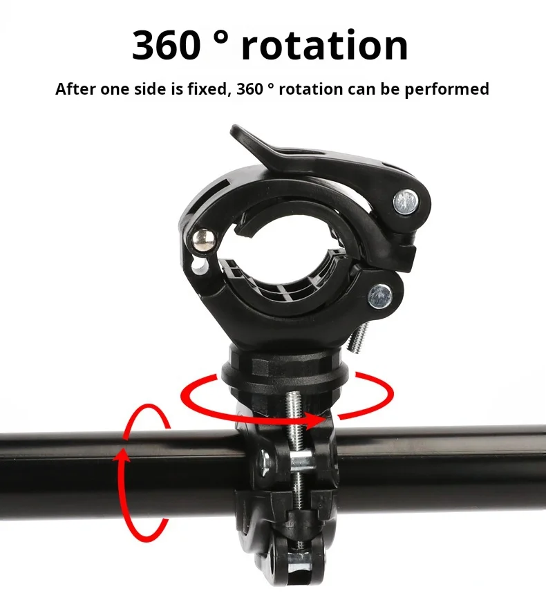 Bicycle grip bracket bicycle flashlight clamp bracket capable of rotate and adjusting