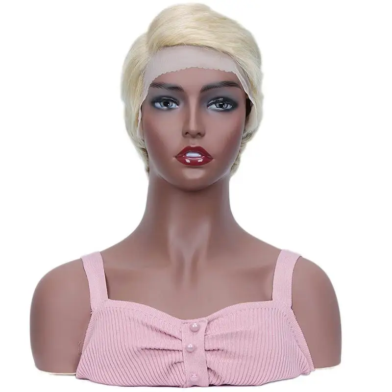 Благородные кружевные передние парики из человеческих волос для черных женщин, прямой парик с вырезами фея, бразильские волосы remy, парик блонд