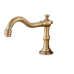 European Antique brass basin mixer basin taps Gooseneck basin faucet
