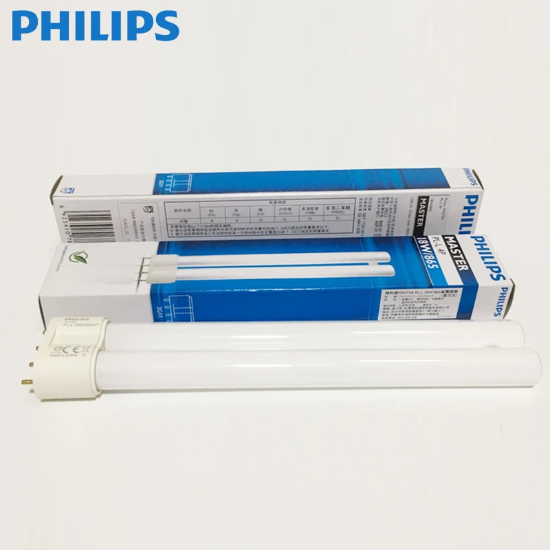 Лампа Philips h энергосберегающая четырехконтактная лампа длинная полоса домашняя 55 Вт Трехцветная флуоресцентная трубка h Образная Трубка