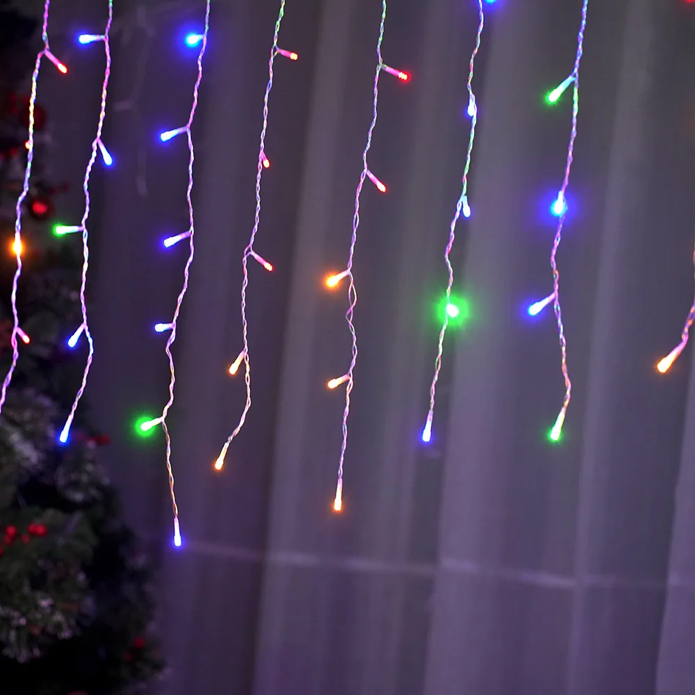 New Year Christmas Wedding Party Decorative Home LED String Lights Curtain Icicle Fairy Garland light