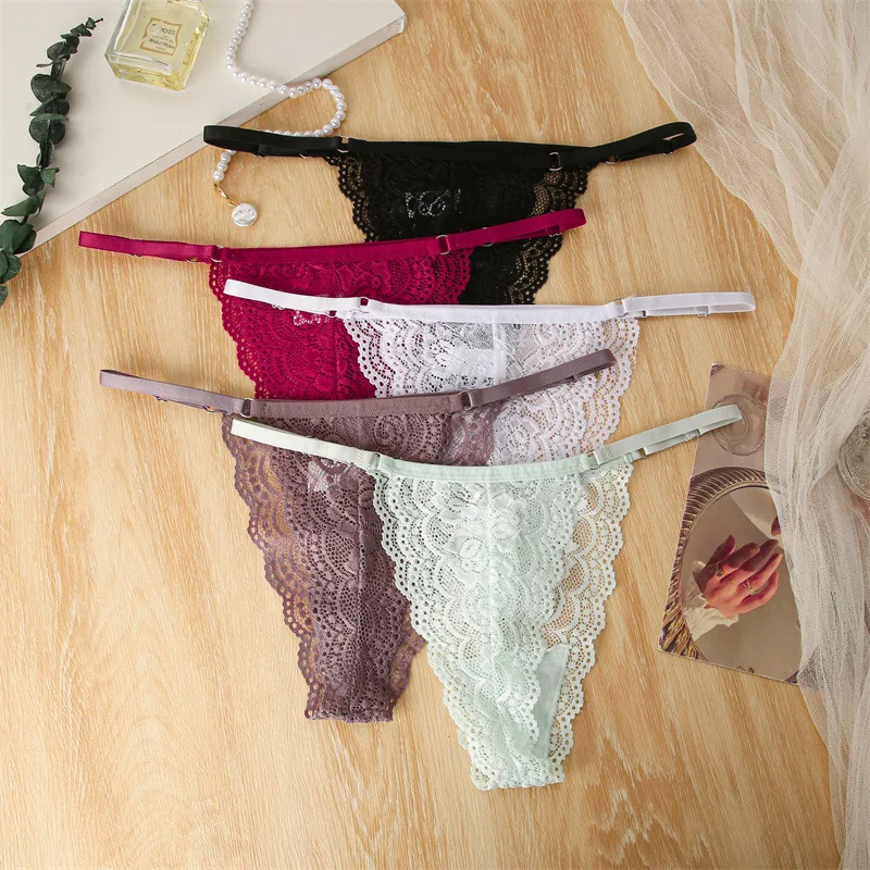FF3124 See Through Seamless Sexy Underwear Lingerie Womens Thongs Panties Cheeky Briefs Bikini Hipster Lace Thong and G String