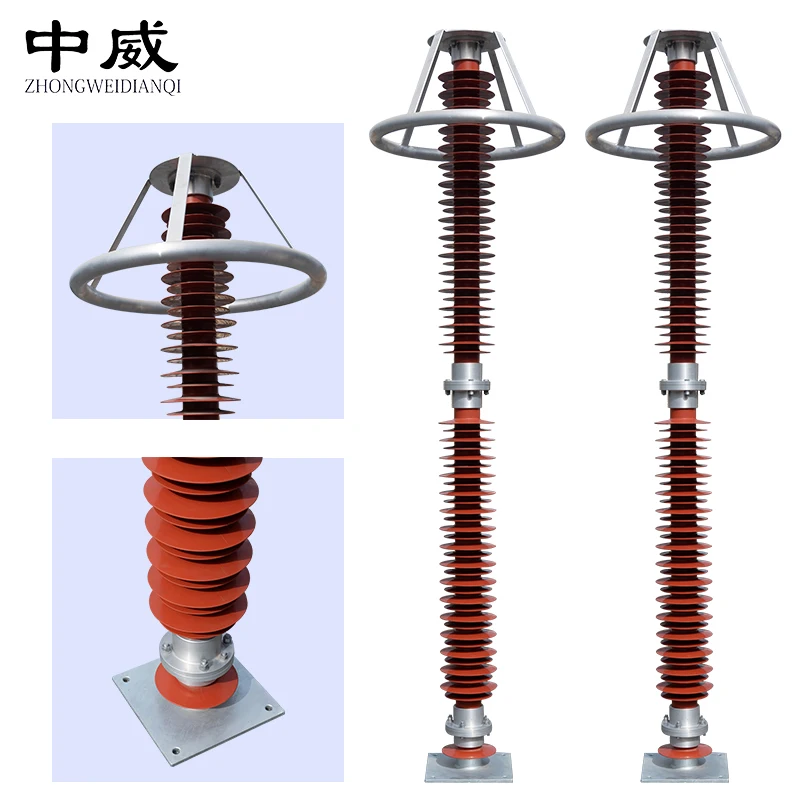 Zero Clearance Electric Equipment Zinc Oxide High Voltage surge arrester