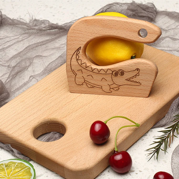 Juegos Didacticos Montessori Wooden Kids Fruit Knife Mini Kitchen Toys Real Cooking Set For Kids Fruit And Salad Knife