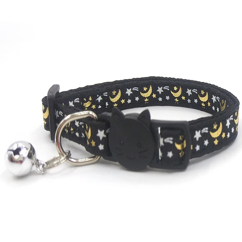
2021 Cross-border New Pet Supplies Cat Collar Colorful Bell Cat Face Safety Buckle 