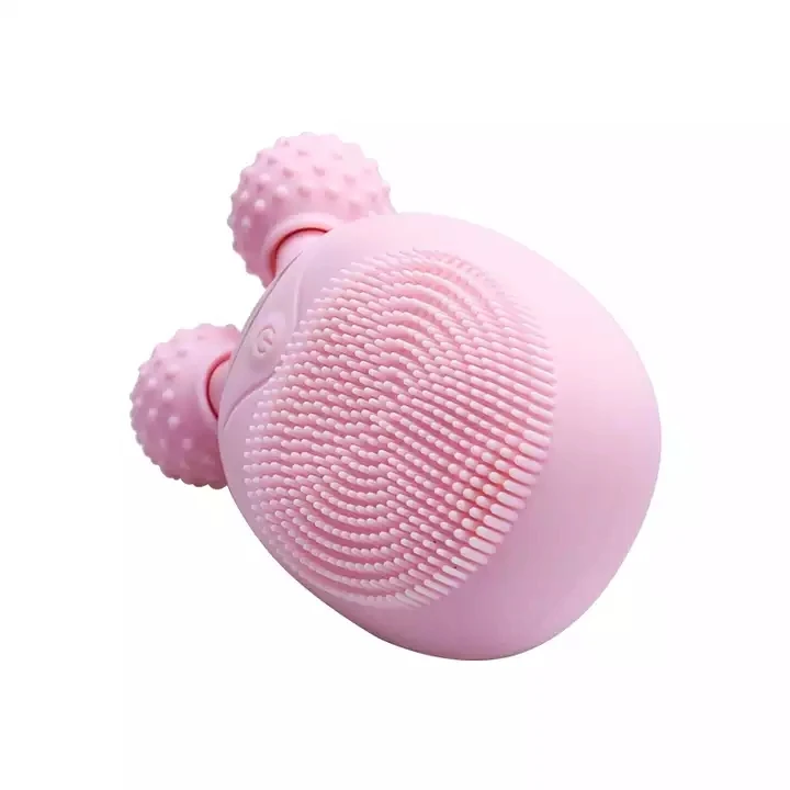 Private Label Face Cleansing Brush Mini ABS IPX6 Waterproof Wireless Charging Electric Deep Cleansing Face Massager