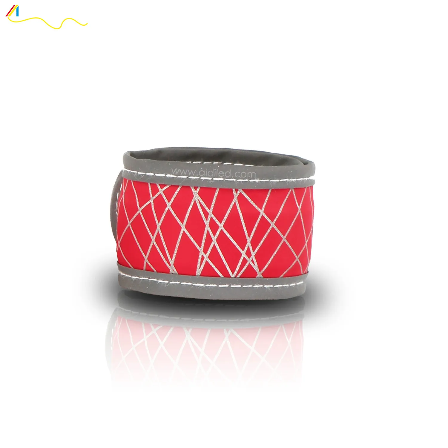 AIDI S8 Party Favor Led Slap Bracelet Wristband CR2032 Battery Customized Logo Flashing Slap Band