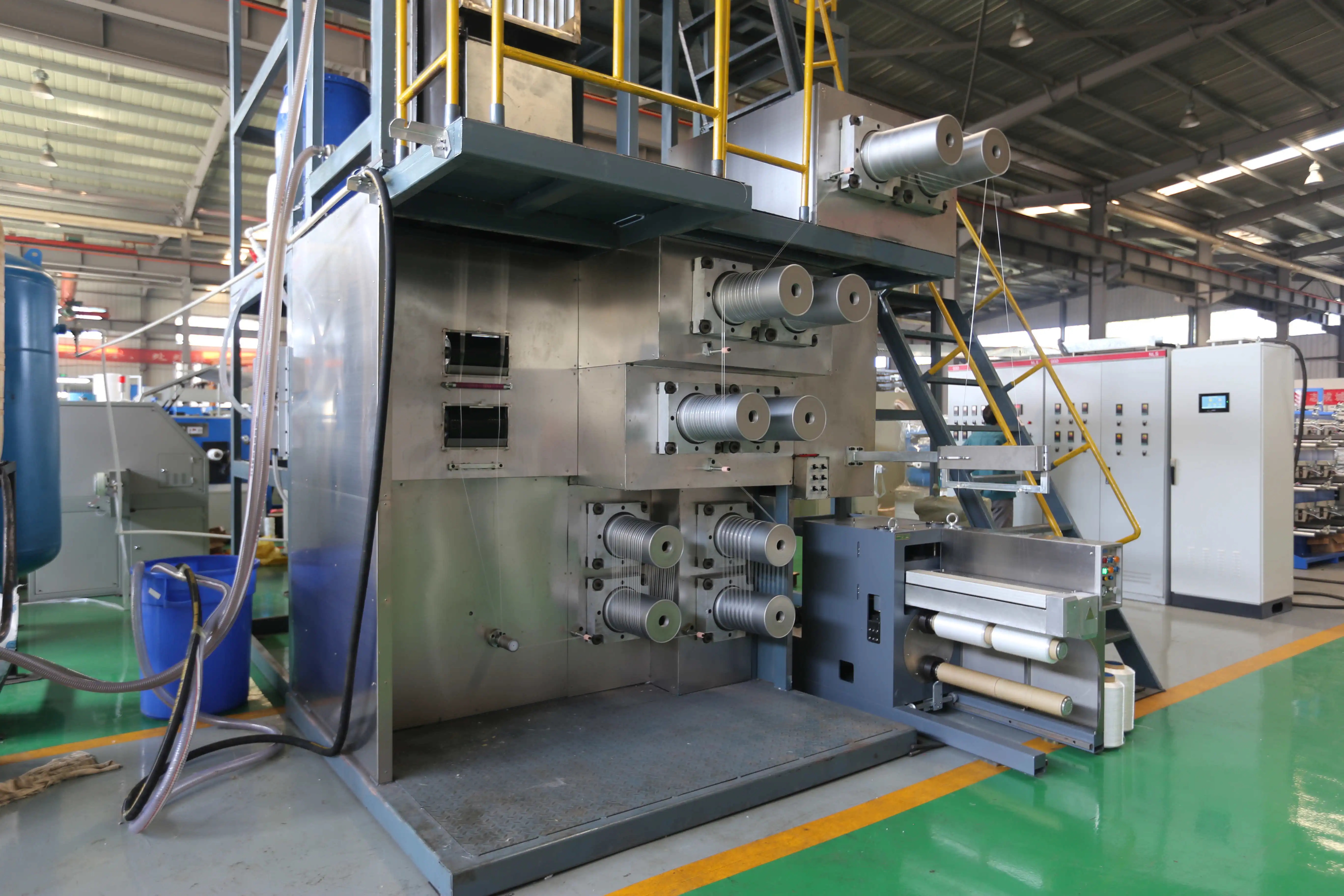 FDY spinning line for pp multifilament yarn extruder production