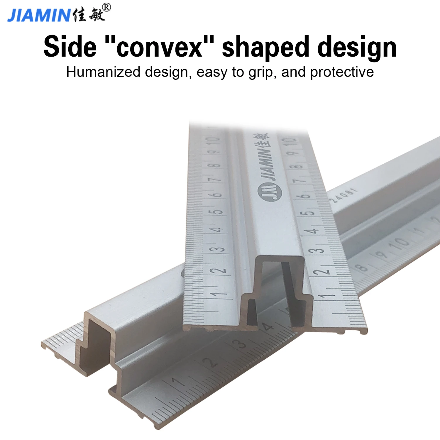 Jiamin new high-strength aluminum alloy advertising graphic, woodworking, drawing, marking, protection, cutting ruler