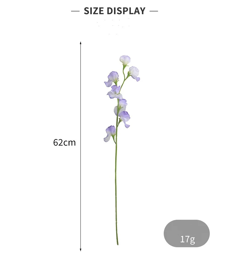 C149 2024 Nordic Style Pea Flower Artificial Flowers Living Room Coffee Table Wedding Decoration Artificial Flower Cieling Decor