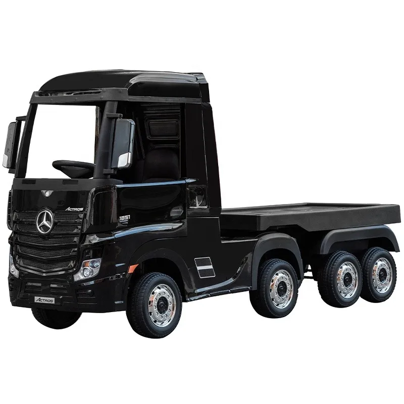 Benz Actros лицензированные автомобили для езды на автомобиле 24 В большие дети ездят грузовике с дистанционным управлением и прицепом Электрический детский автомобиль