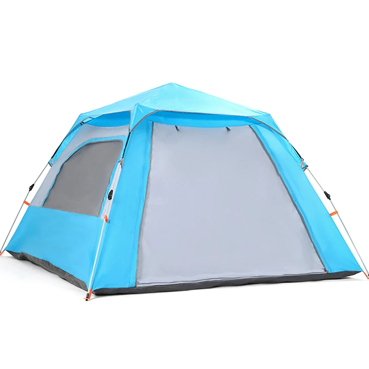 4 persons waterproof automatic camping outdoor double layer tents with removable top cover