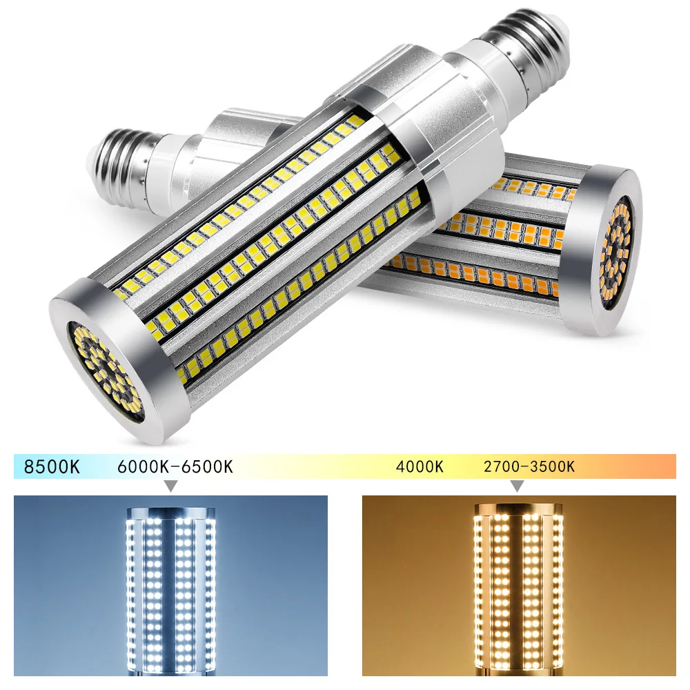 LED High Power All Metal Corn Light 120W Aluminum Energy Saving Bulb For Warehouse Workshop Garage Basement Lobby Living Room