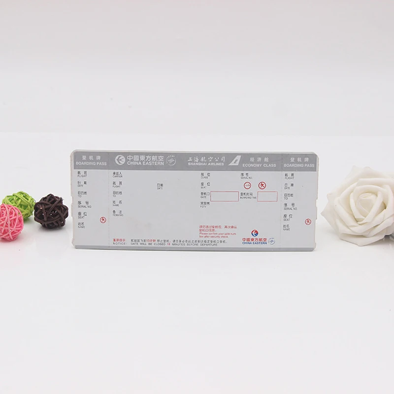 
Eco-Friendly boarding passes flights tickets 