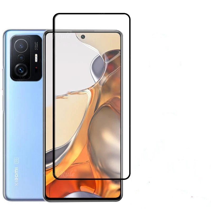 New Tempered Glass For Xiaomi 11T Pro Glass For Redmi Note 11 Pro Full Cover Glue Screen Protector For Xiaomi Mi11 Lite Ultra 5G