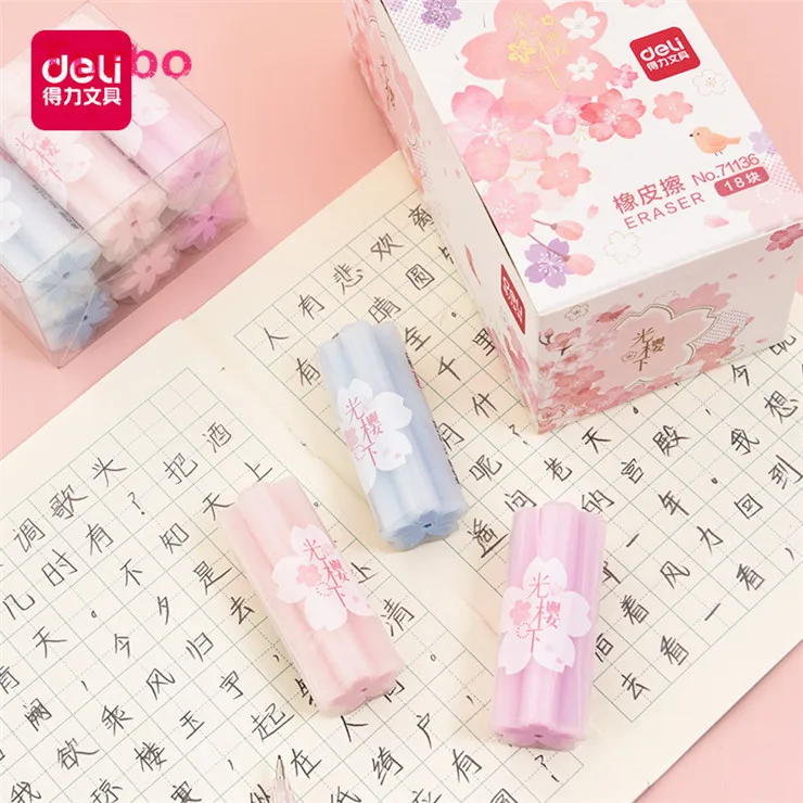 Free samples Back to school beautiful stationery Promotional Gifts favorite design cartoon 3D flower shaped rubber eraser