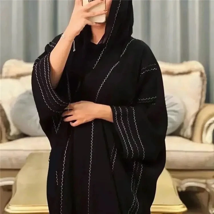 New Arrival Oem Elgent Muslim Women Dubai Muslimah Niqab Embroidery Khimar Burqa Middle East Jubah Dresses Abaya With Hijab