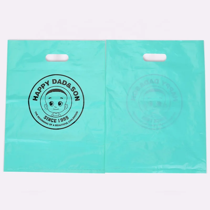 Wholesale Reusable Merchandise Pink Plastic Die Cut Bag