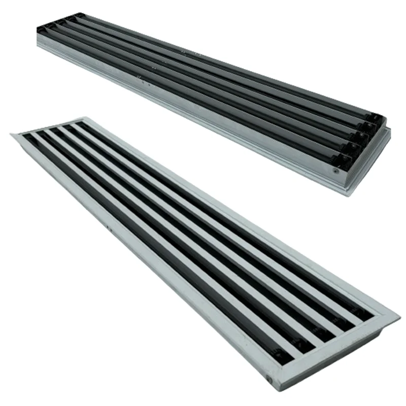 HVAC VAV System Air Flow Patterns Adjustable Strip Linear Slot Diffuser with Plenum Box
