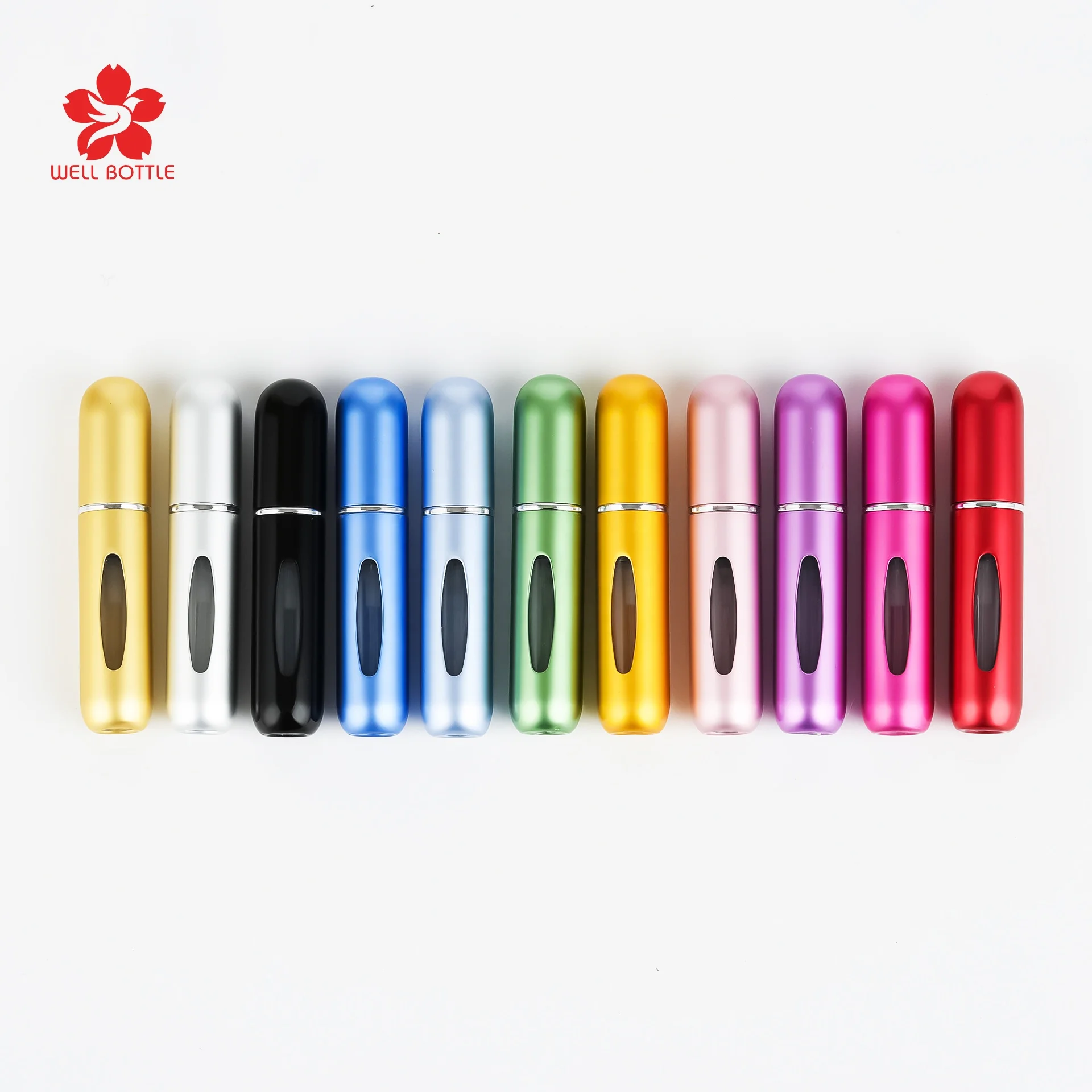 stock 5ml 8ml 10ml portable bottom filling travel size refillable empty aluminum spray perfume atomizer bottle ALB-125B