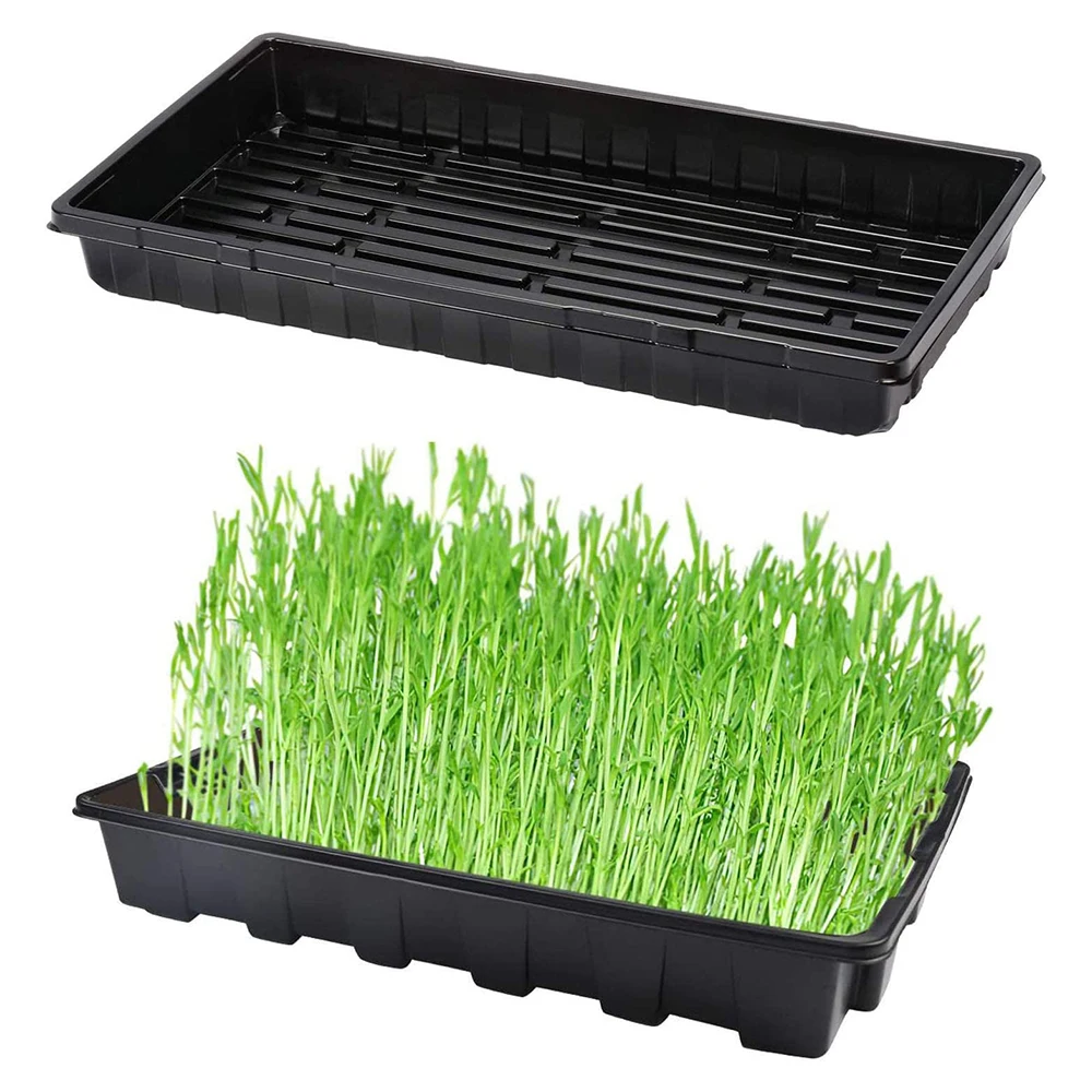 Greenhouse Hydroponic microgreens seedling tray with holes top planting greenhouse plastic seed tray