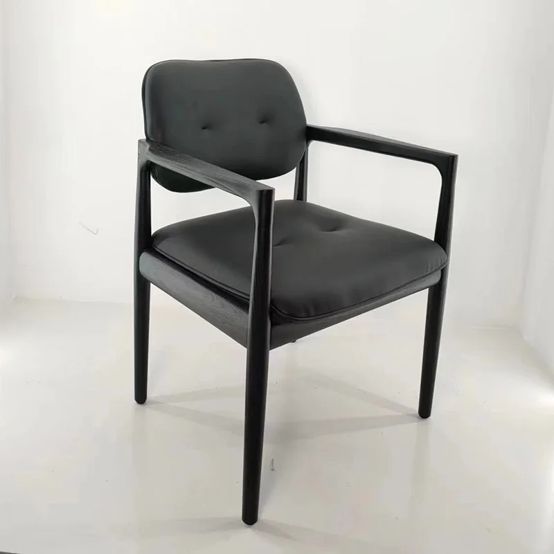 Nordic style design wooden and leather dining room chairs de sillas de madera para comedor tables and chair for restaurant