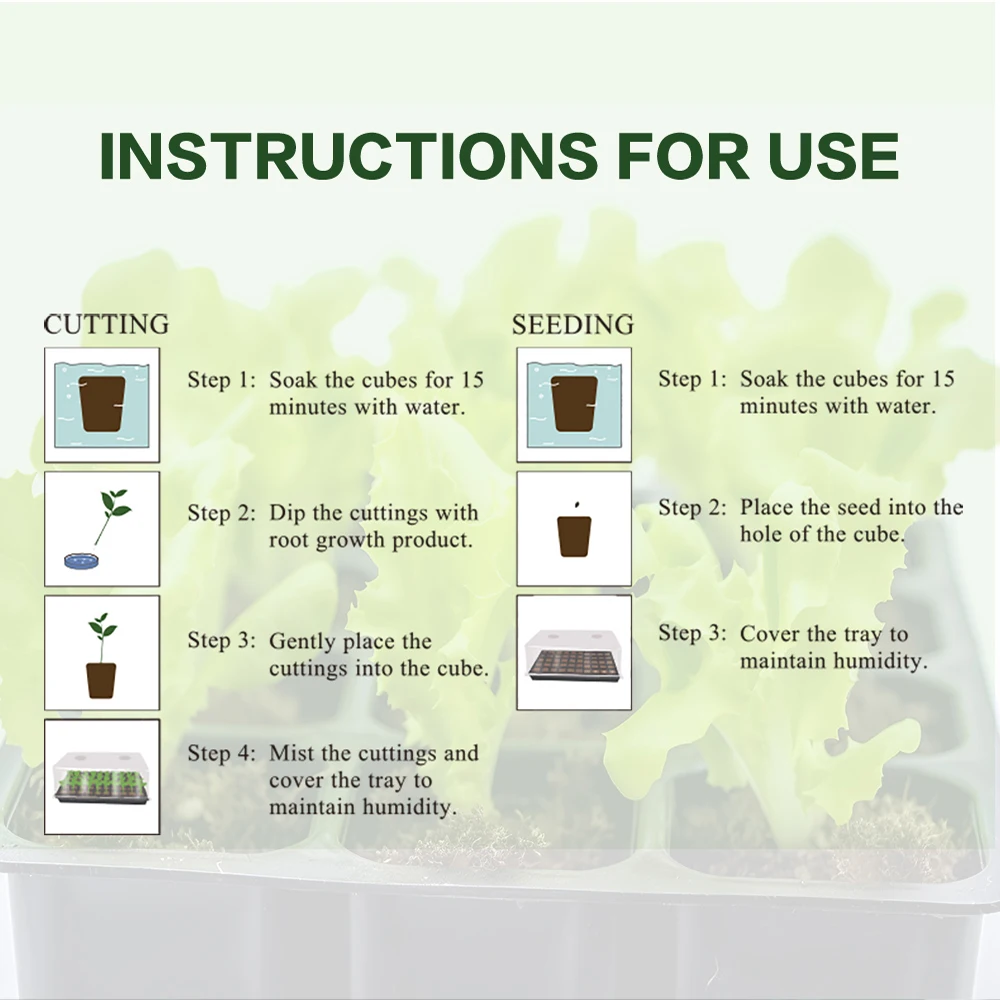 72 cells Factory Coco Coir Peat Growing Starter Plug Culture Vegetable Plant Soil for Cutting Seedling Growing